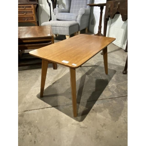 99 - Mid century G Plan teak occasional table 39H 68W 38D