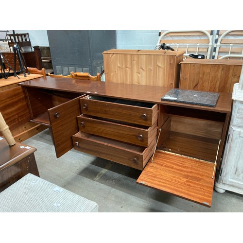 36 - Mid century 'Elliots of Newbury' teak sideboard 75H 221W 45D