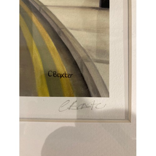 117 - Black framed Limited Edition pencil signed Claire Baxter print 'Thelma and Louise' 7/195 58 x 58cm