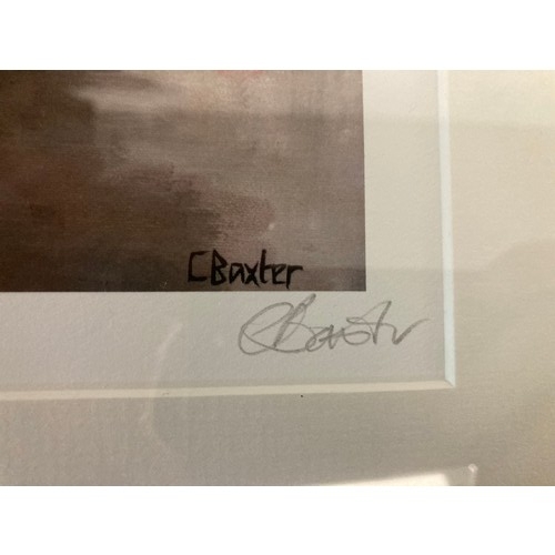 124 - Black framed Limited Edition pencil signed Claire Baxter print 'Keep Pushing Love' 4/100 58 x 58cm