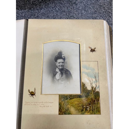 267 - Two Victorian photograph albums (One missing clasp) as found