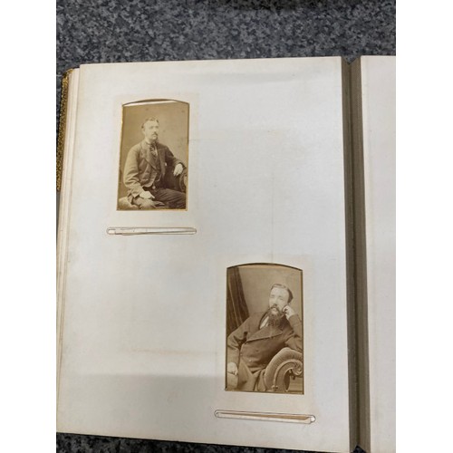 267 - Two Victorian photograph albums (One missing clasp) as found