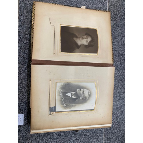 267 - Two Victorian photograph albums (One missing clasp) as found