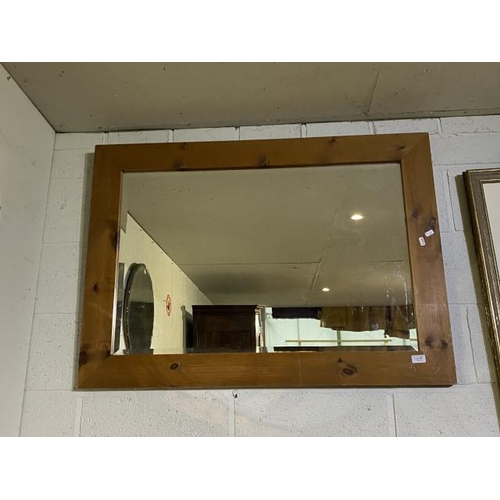 106 - Pine framed mirror 79 x 109cm