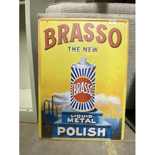 141 - Tin plate sign 'Brasso' 70 x 50cm