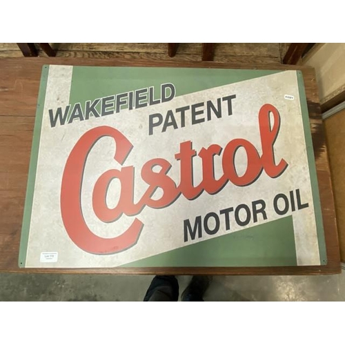 172 - Tin plate sign 'Castrol Motor Oil' 70 x 50cm