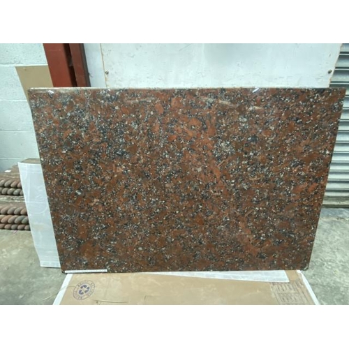 189 - Rosso Santiago granite table top 1300 x 900mm