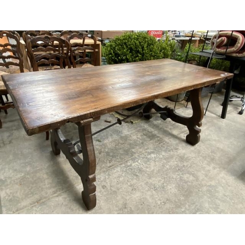 222 - Spanish door custom made dining table 75H 171W 78D