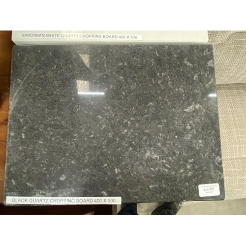 227 - Black Quartz chopping board 400 x 300mm