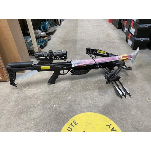 273 - Poelang compound crossbow with sight & crossbow bolts