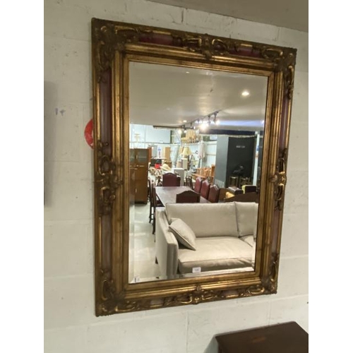 86 - Gilt framed bevel edged mirror 117 x 87cm