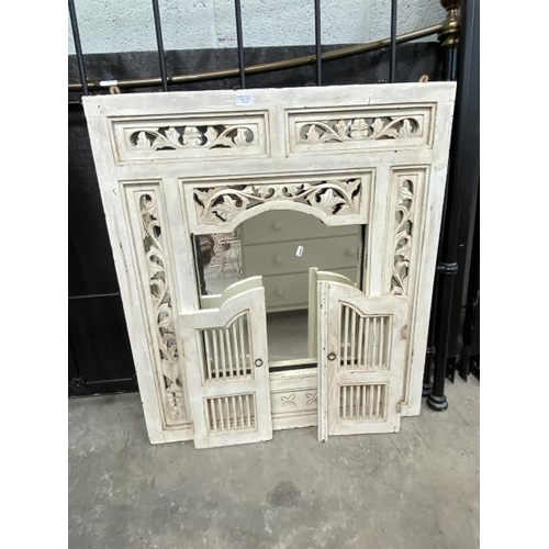 110 - French window design mirror 80 x 90cm