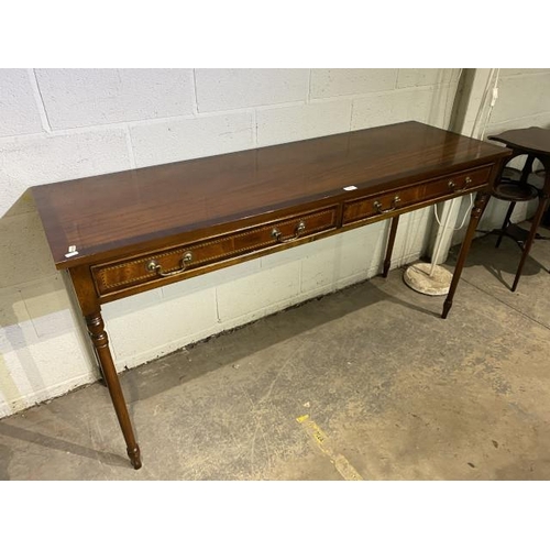 128 - Antique mahogany Library desk/table 84H 160W 50D