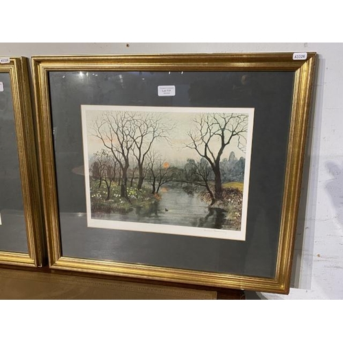 131 - Gilt framed pencil signed limited Edition print of 850 copies 'Light Go Gently Into The Silent Night... 