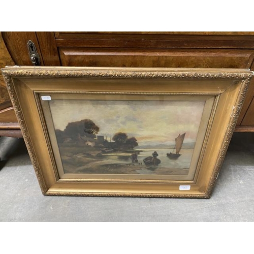 73 - Gilt framed oil on canvas signed to bottom left C. Greenough 1908 47 x 62cm