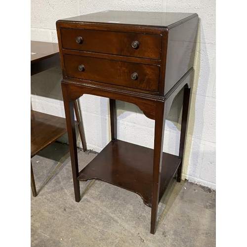 75 - Mahogany 2 drawer hall table on stand 87H 41W 37D