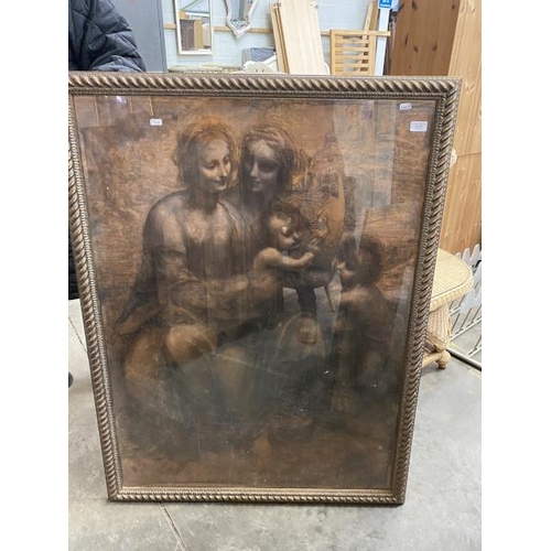 82 - Gilt framed print by Leonardo Da Vinci 'The Virgin and Child' 122 x 92cm