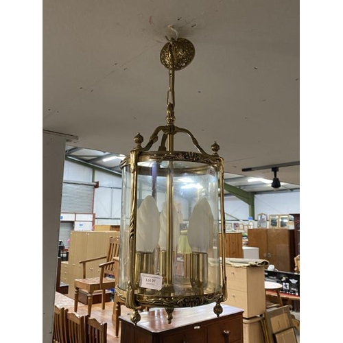 97 - Brass hall lantern