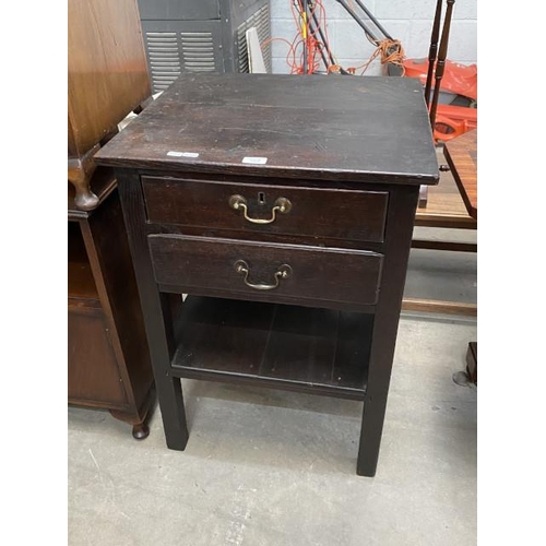 30 - Art Deco oak night stand 80H 56W 53D