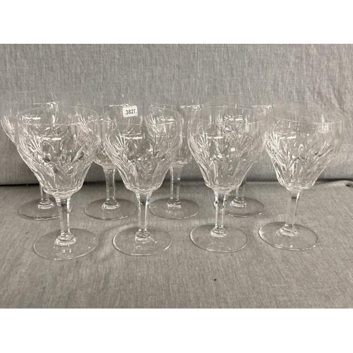 417 - Set of 8 Stuart crystal Cardinal design glasses