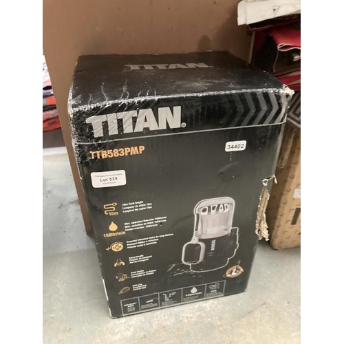 525 - Boxed Titan 400W dirty water pump model. TTB583PMP