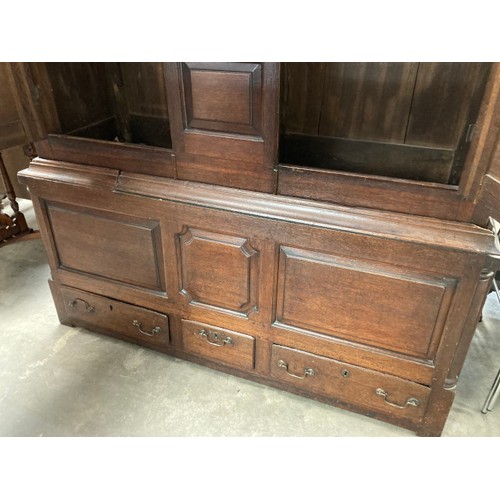 15 - 18th century oak Livery cupboard, circa 1740 (as found) 200H 153W 50D