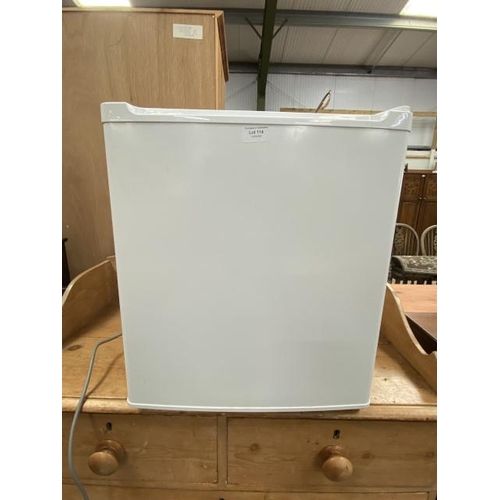 114 - White table top fridge with ice box 44W