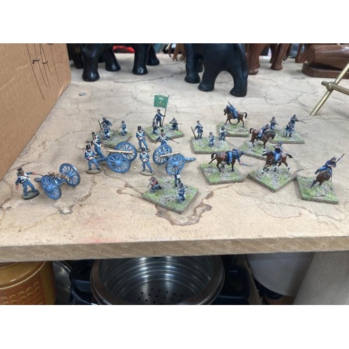 446 - Collection of hand painted French soldiers inc. lead