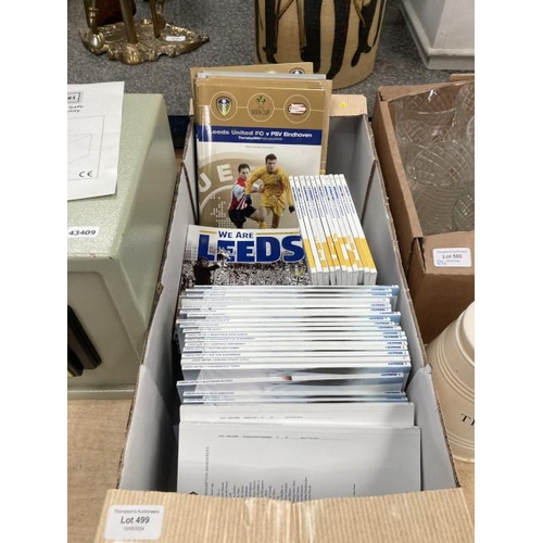 499 - Box of Leeds United Championship League and UEFA Cup commemorative brochures 2000/01/02, We Are Leed... 