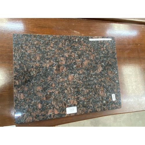 59 - Tan brown granite chopping board 400 x 300mm