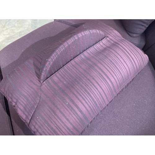 39 - Rolf Benz (Made in Germany) aubergine upholstered corner suite in 4 sections 60H 320W 230D (fabric w... 