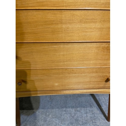 38 - Mid century Alfred Cox for Heals walnut chest of drawers 114H 86W 47D