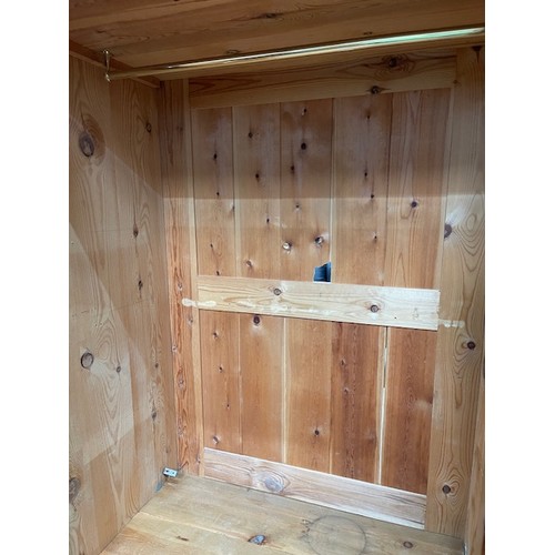 116 - Pine 2 door/4 drawer wardrobe 206H 104W 62D