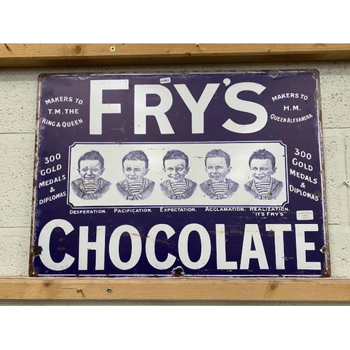 4 - Reproduction tin plate sign 'Fry's Chocolate' 70 x 50cm