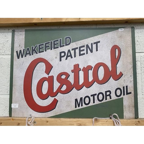 6 - Reproduction tin plate sign 'Castrol Motor Oil' 70 x 50cm