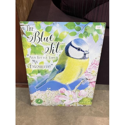 96 - Reproduction tin plate sign 'The Blue Tit' 70 x 50cm