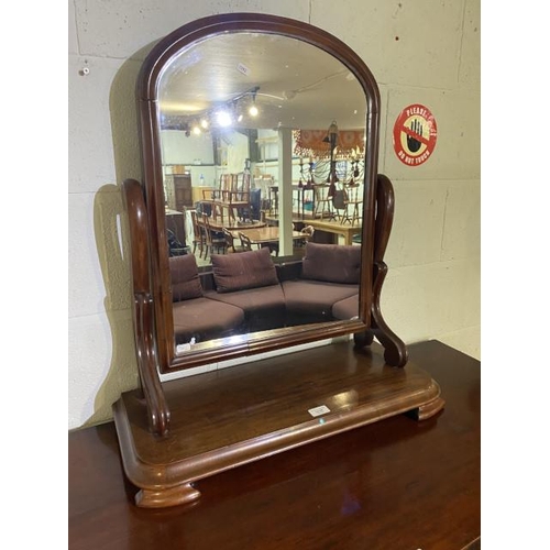 98 - Victorian mahogany dressing table mirror 78H 66W 27D