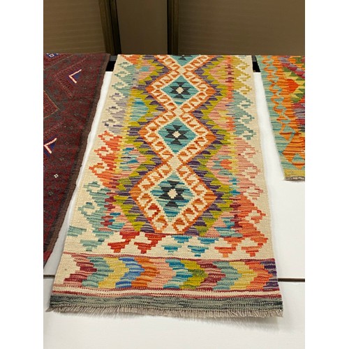 502 - Chobi Kilim runner 200 x 60cm