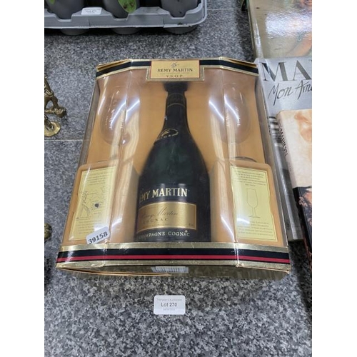 270 - Boxed Remy Martin champagne cognac V.S.O.P. set