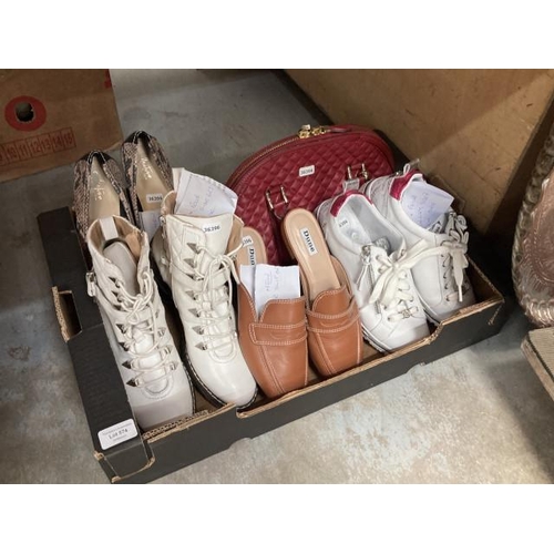 574 - Mode in Pelle trainers  (size 7, worn once) Dune tan leather mules (size 6, new) Mode in Pelle boots... 