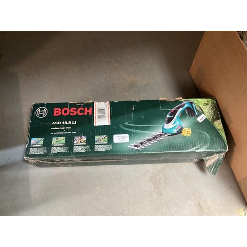 579 - Bosch ASB 10,8 LI cordless hedge shear (new in box)