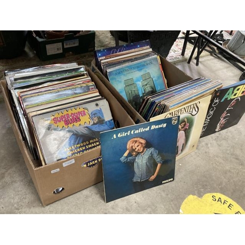 602 - 2 boxes of LPs including The Carpenters, Dusty Springfield, Chuck Berry, Lisa Stansfield, Abba etc