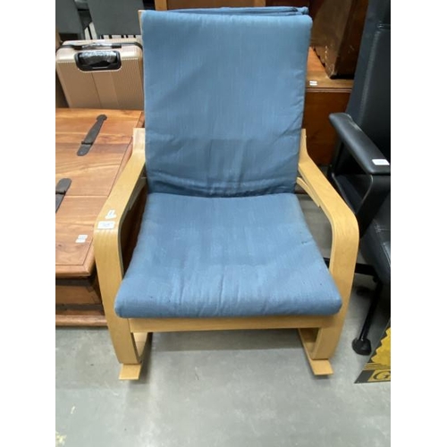 86 - Ikea 'Poang' beech rocking chair 67W