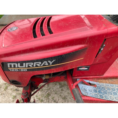 250 - MURRAY 125/96 sit on lawn mower (sold as seen)