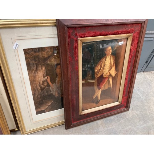 241 - 17 framed prints etc including Victorian. Limited edition Russell Flint, framed indenture, gilt fram... 