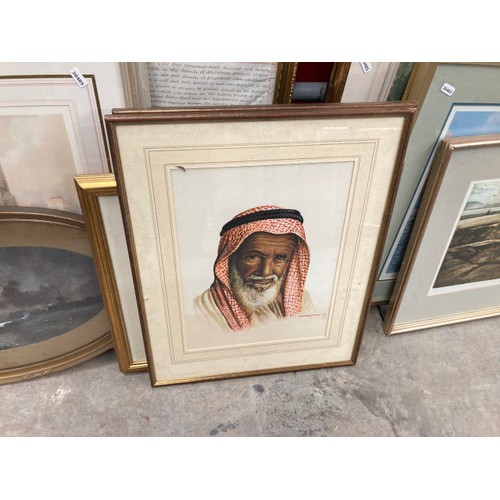 241 - 17 framed prints etc including Victorian. Limited edition Russell Flint, framed indenture, gilt fram... 