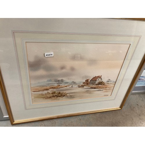 571 - Assorted framed pictures, prints & tapestries including Vincent Selby pencil signed print, Tony Bail... 