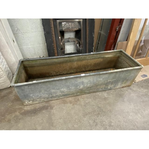 123 - Galvanised trough/planter 40H 155W 50D