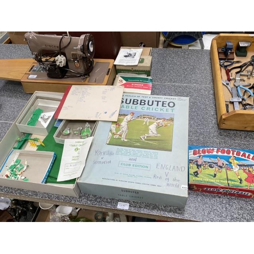 265 - Subbuteo Table Cricket and Blow Football (both boxed and unchecked)