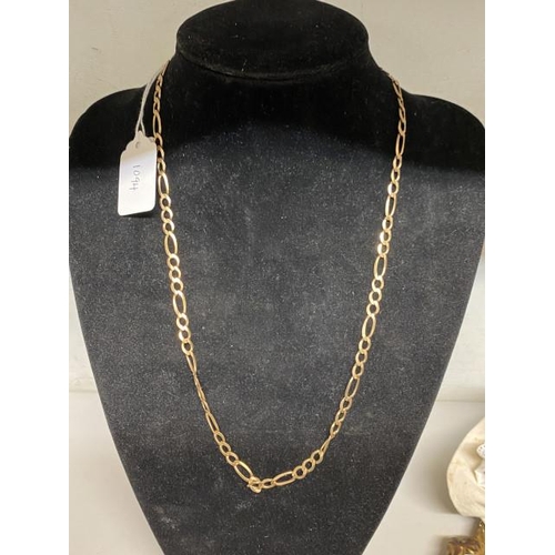 323 - 9ct gold necklace (chain length 64cm, 17.9g)